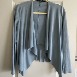 Zara baby blue suede blazer